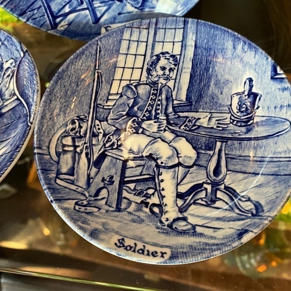 5 set Vintage Enoch Wedgwood 4" Coasters - Picture 8 of 8